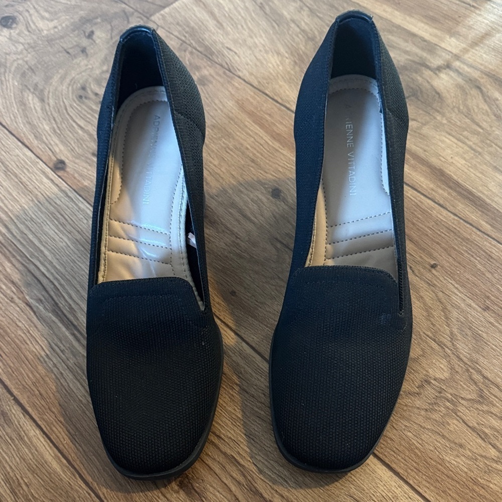 Adrienne Vittadini Black Loafers